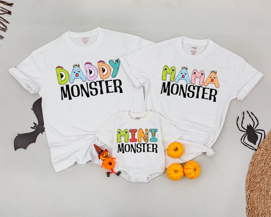 Monster Family Shirts, Mommy & Me, Halloween 1st Birthday Outfit