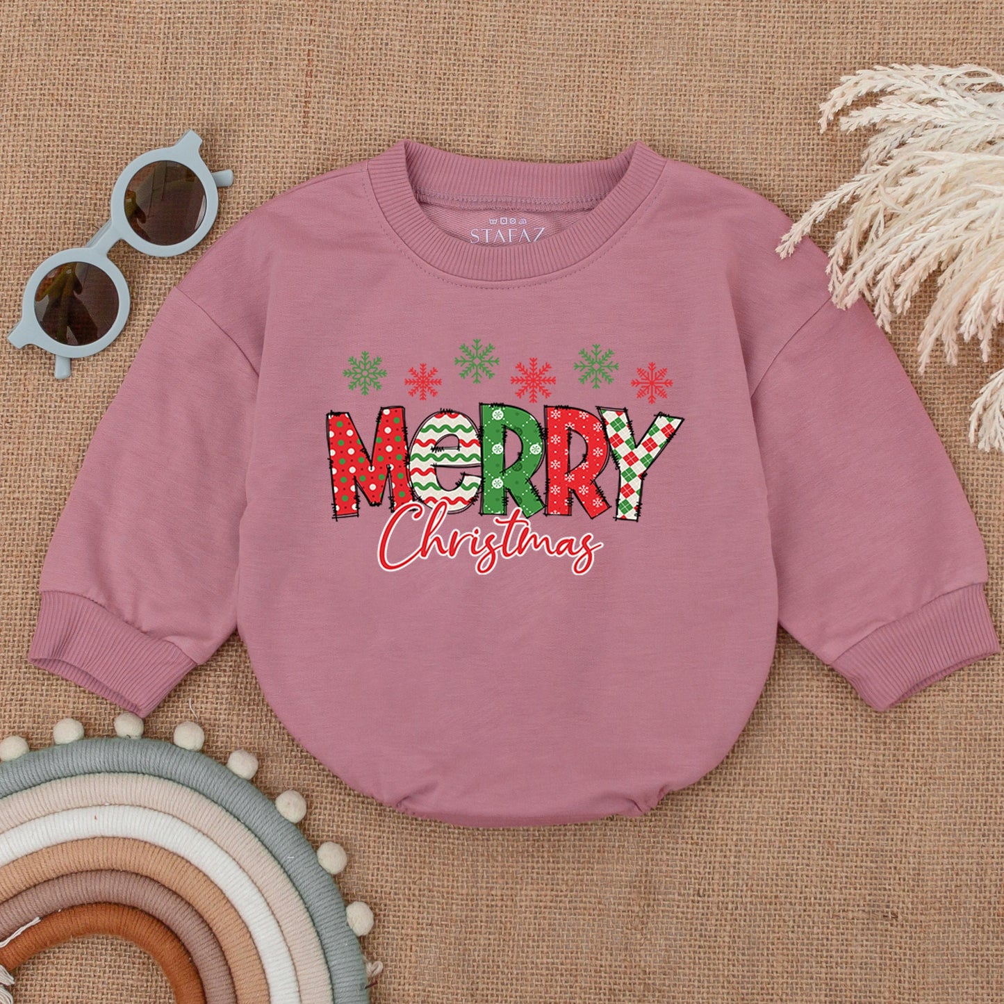 Festive Santa Romper, Cozy Baby Outfit, Christmas Bodysuit Gift