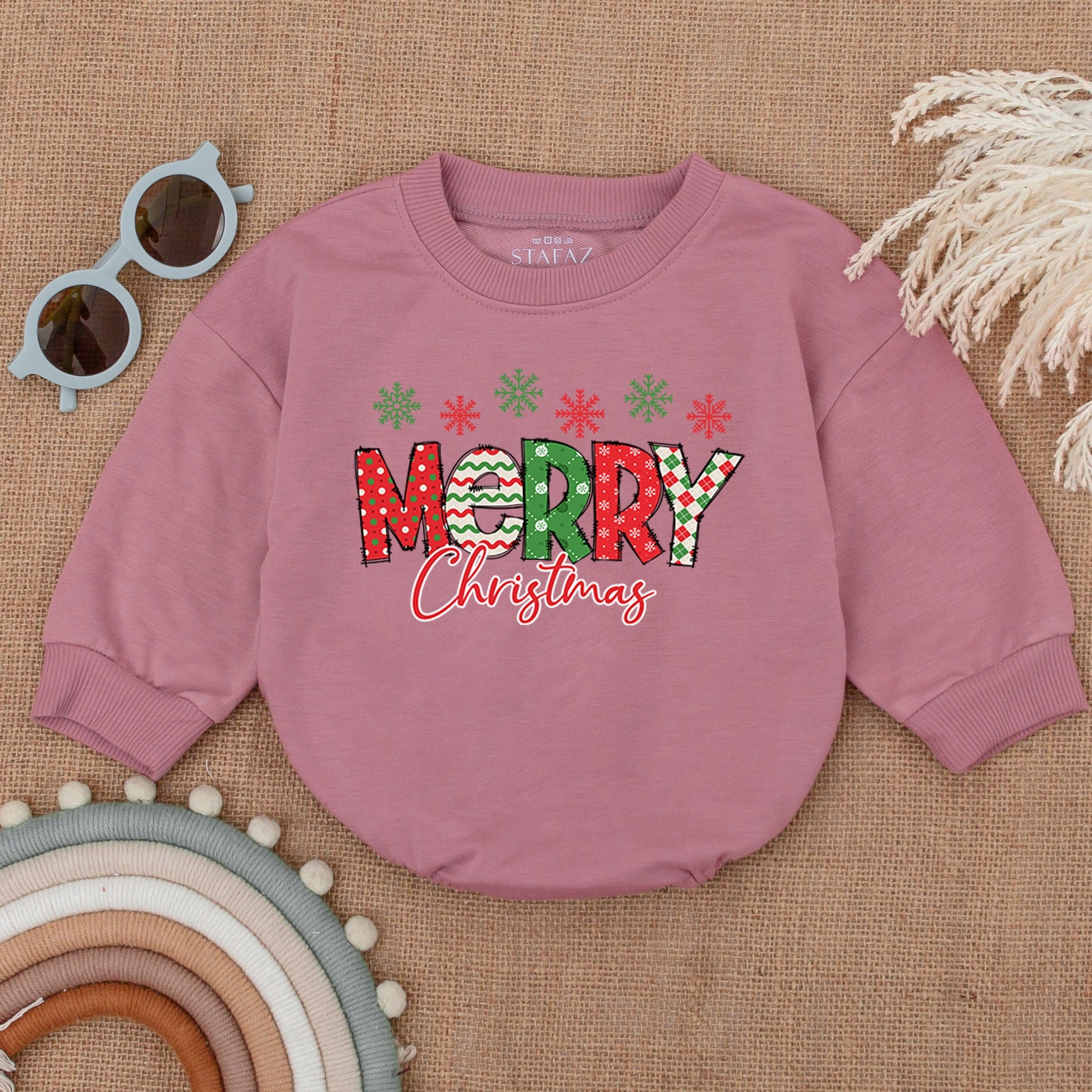 Festive Santa Romper, Cozy Baby Outfit, Christmas Bodysuit Gift