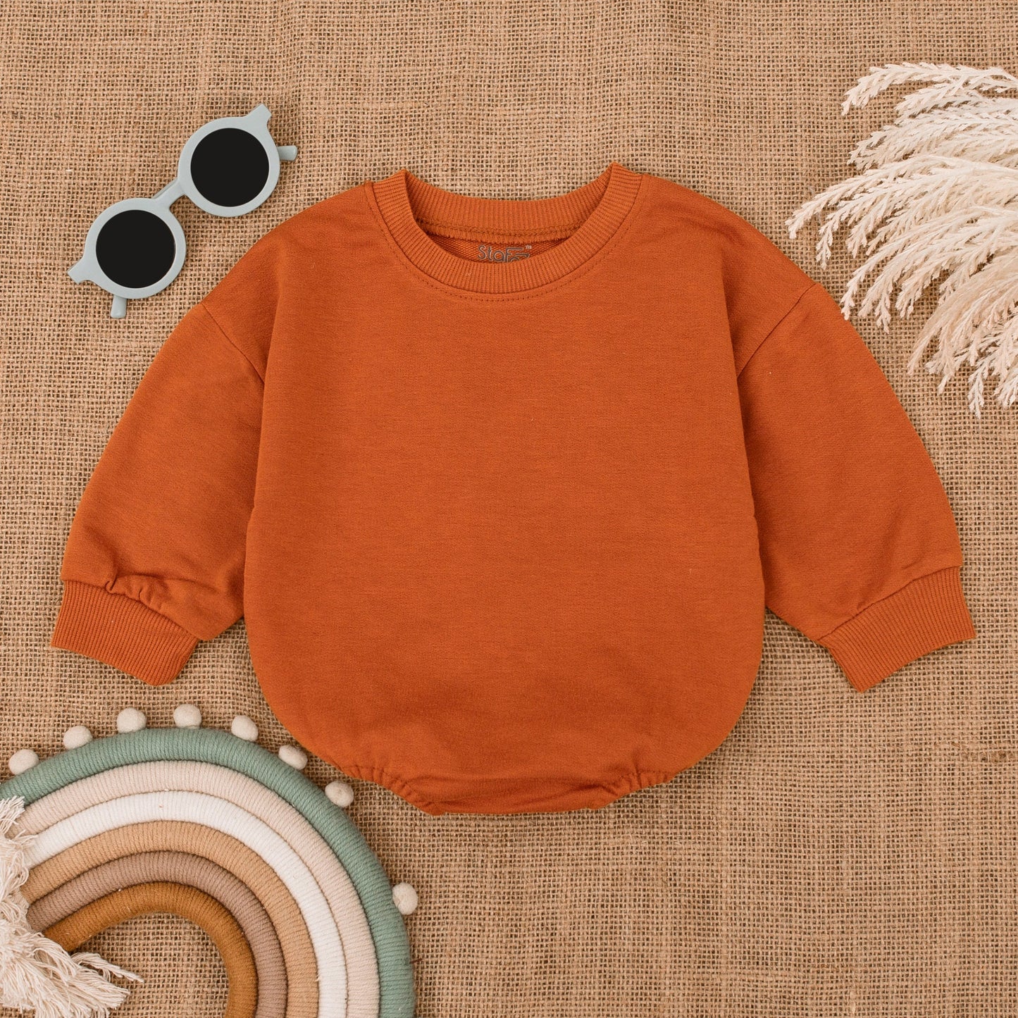 Soft Cotton Baby Bubble Romper Bodysuit - Blank Canvas for Baby Shower Gift, Coming Home Outfit or Baby Announcement Set Long Sleeve Infant Romper 139