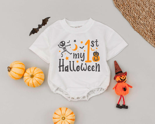 First Halloween Romper, Retro Baby Costume, Cozy Infant Outfit