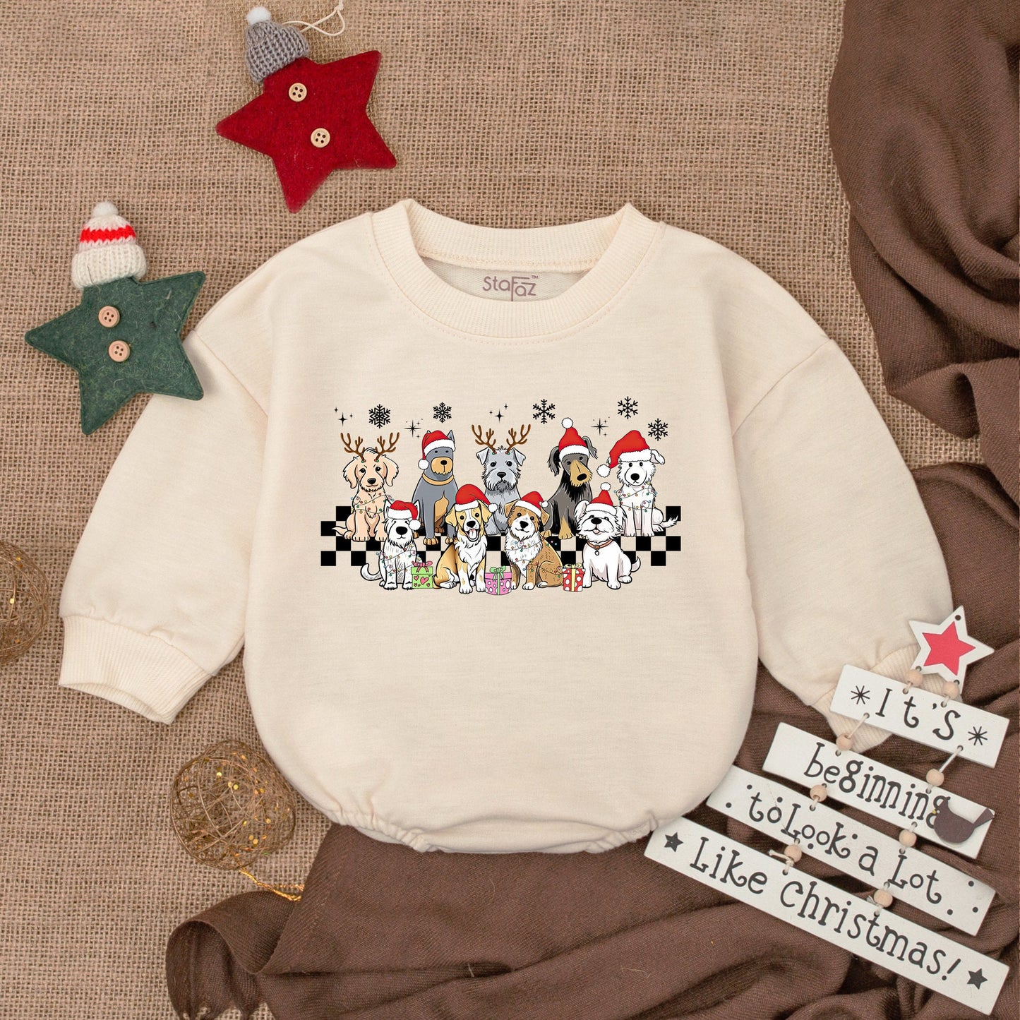 Baby Christmas Romper: My First Xmas Long Sleeve Bodysuit Gift
