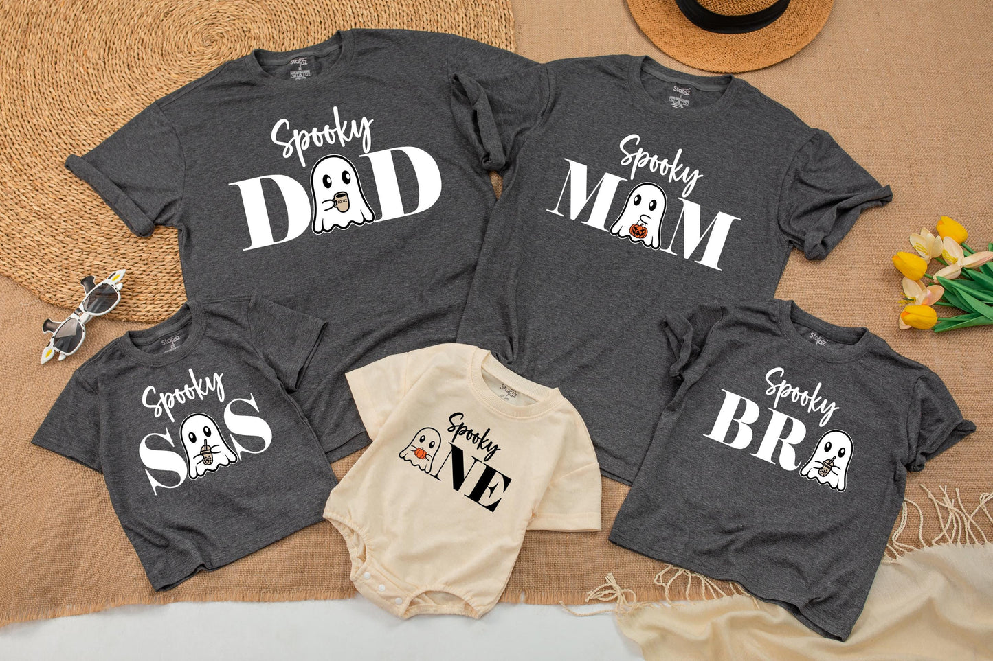 Spooky One Halloween Birthday Shirt for Girl, Cute Ghost Family Matching Tee, First Birthday Outfit, Playful Halloween Mom Shirt,  Modern Spooky Tee