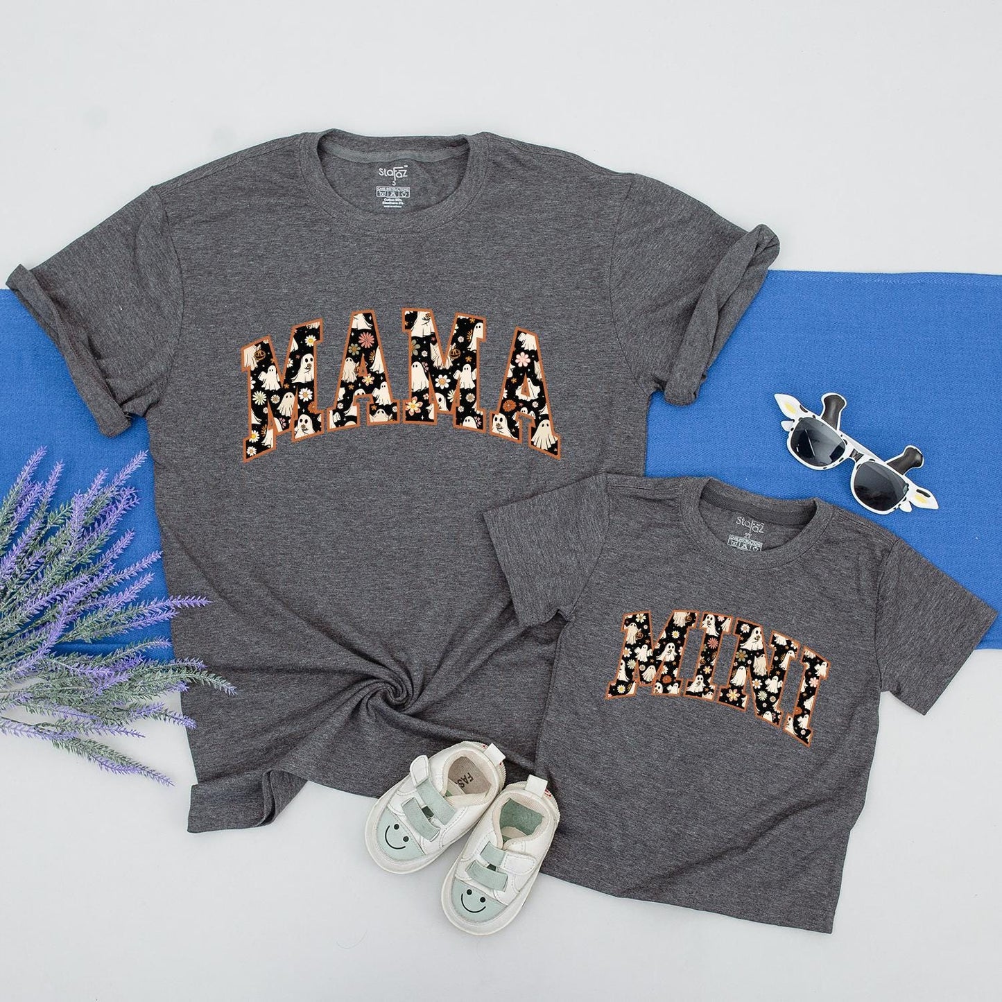 Matching Halloween Shirts for Family: Spooky Mama and Mini Tees