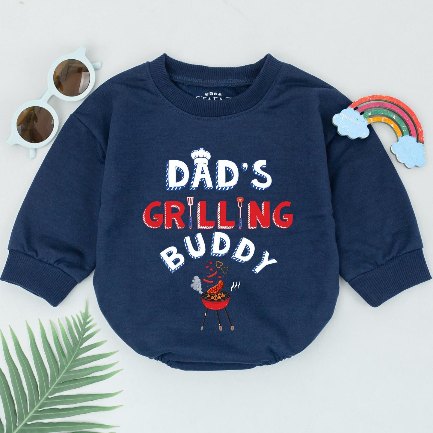Grill Master Baby Romper: Perfect Father's Day & Baby Shower Gift