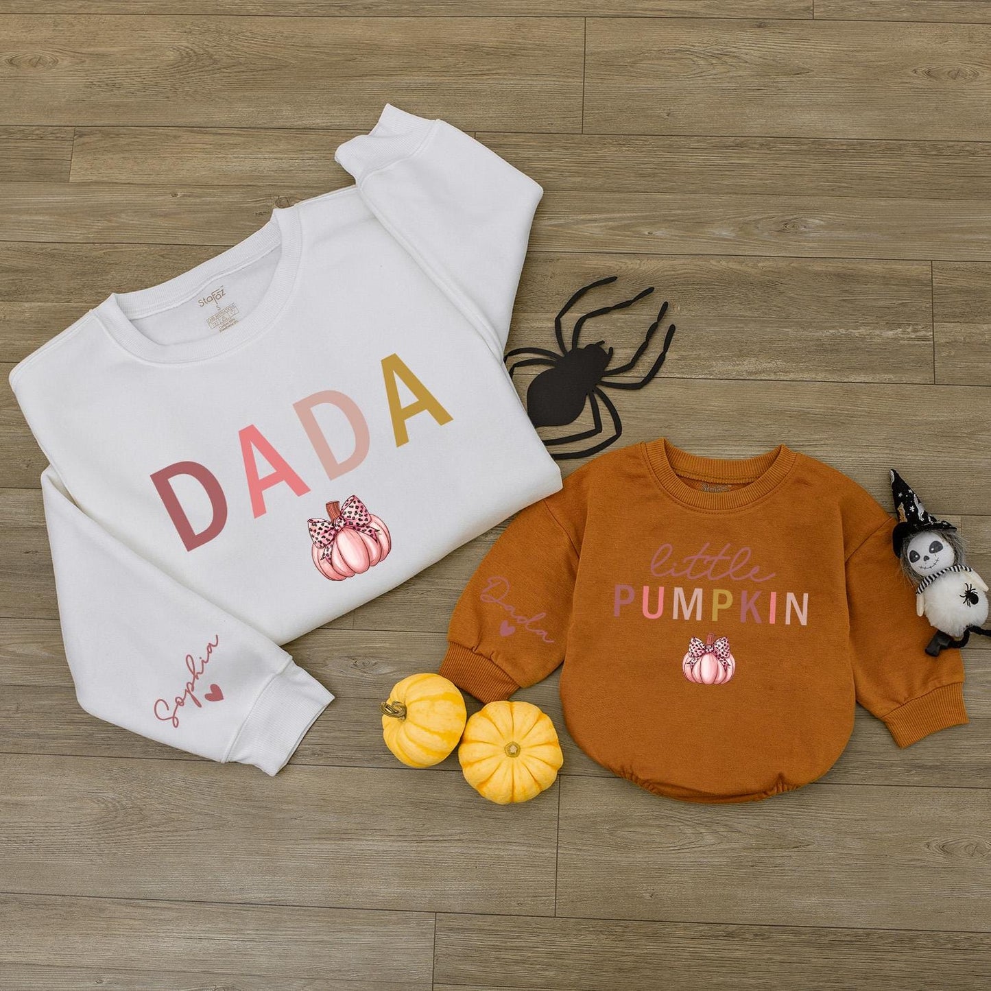 Pumpkin Baby Outfit: Personalized Bodysuit & Matching Family Apparel