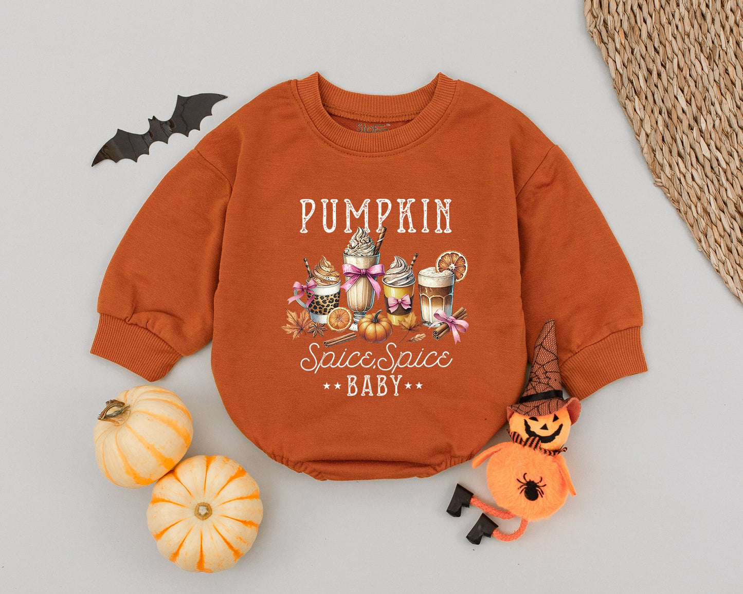 Pumpkin Spice Baby Romper - Fall Costume & First Thanksgiving