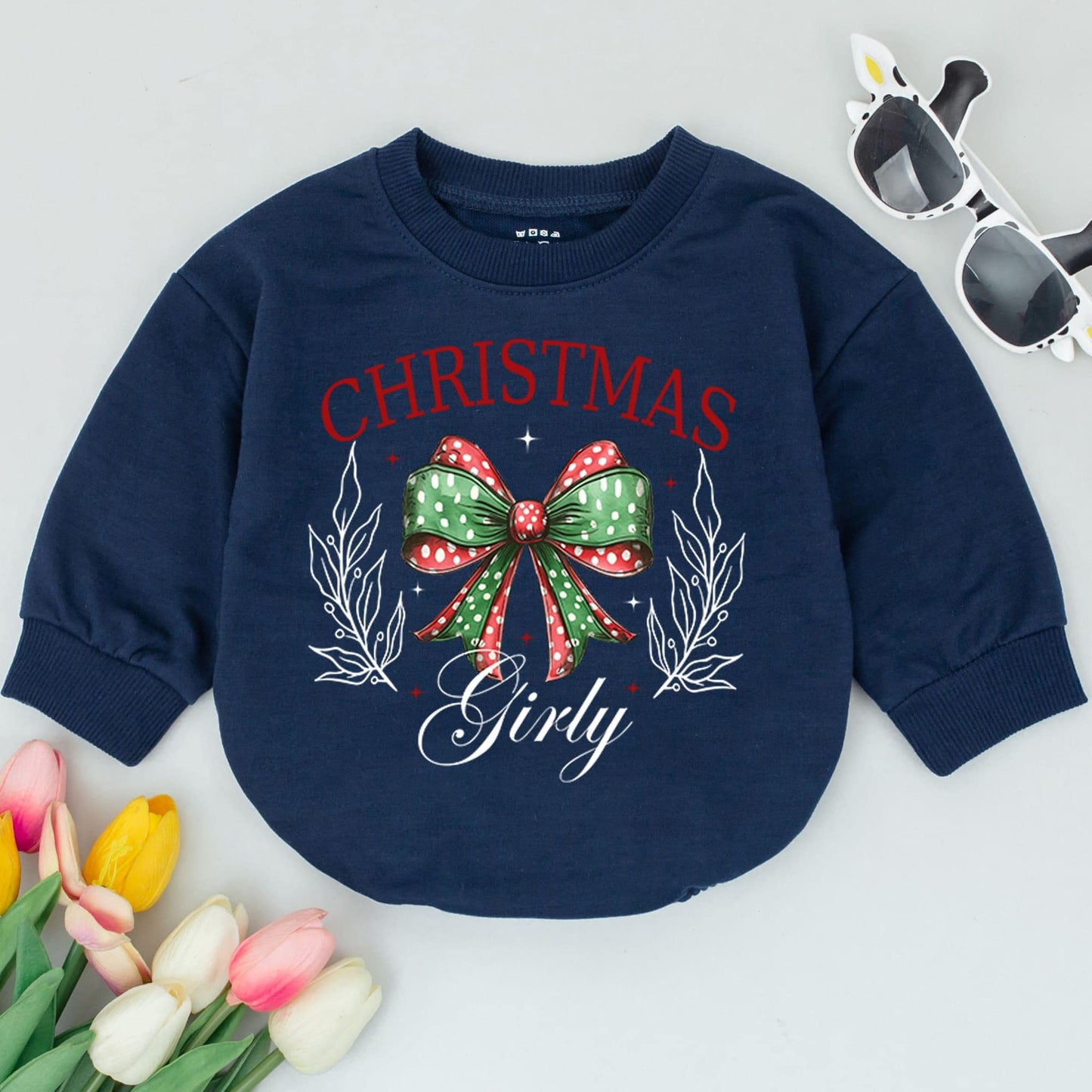 Baby's First Christmas Retro Romper - Cute Holiday Gift Outfit