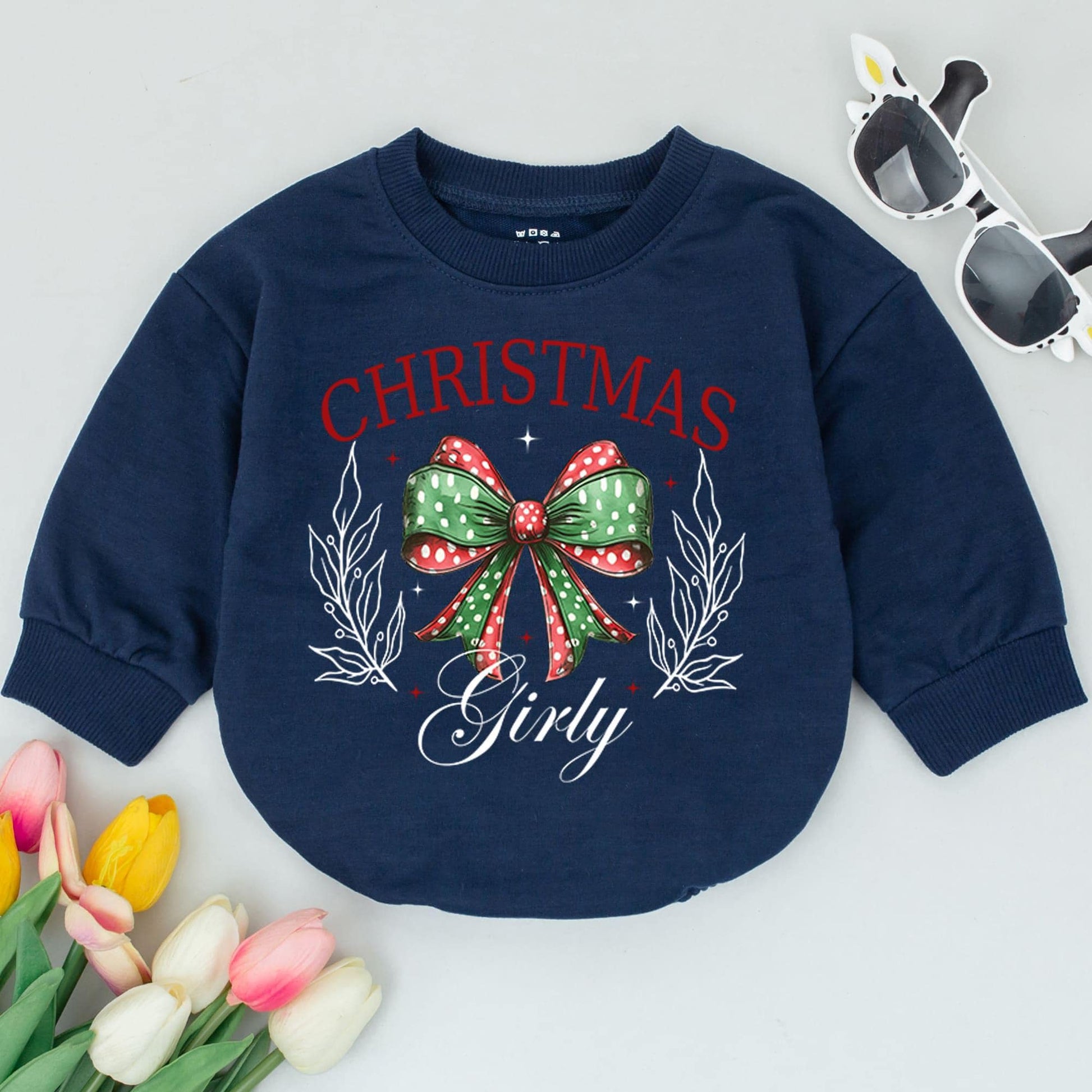 Baby's First Christmas Retro Romper - Cute Holiday Gift Outfit