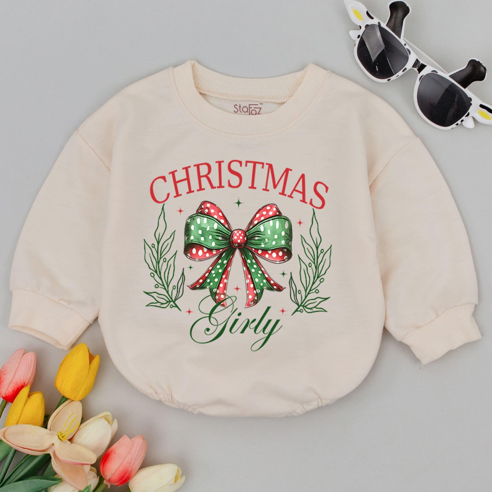 Baby's First Christmas Retro Romper - Cute Holiday Gift Outfit