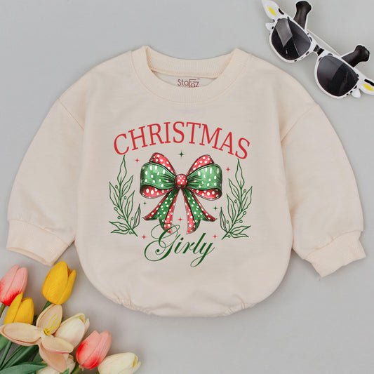 Baby's First Christmas Retro Romper - Cute Holiday Gift Outfit