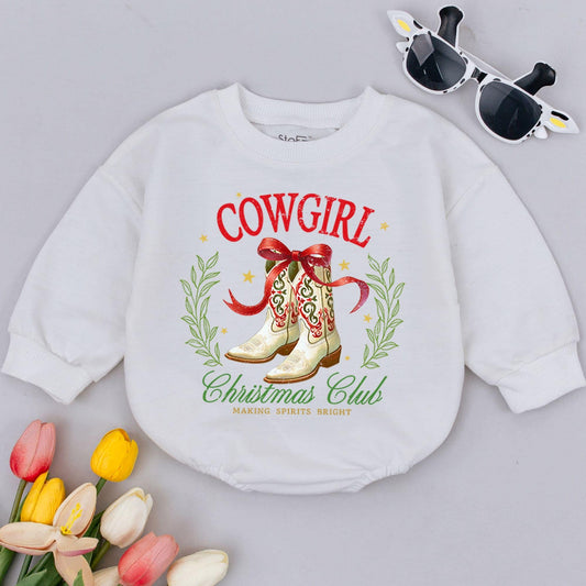 Western Baby Christmas Romper - Funny First Holiday & Keepsake Outfit