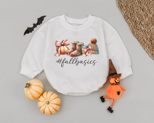 Autumn Baby Romper: Pumpkin Bow Outfit for Thanksgiving & More