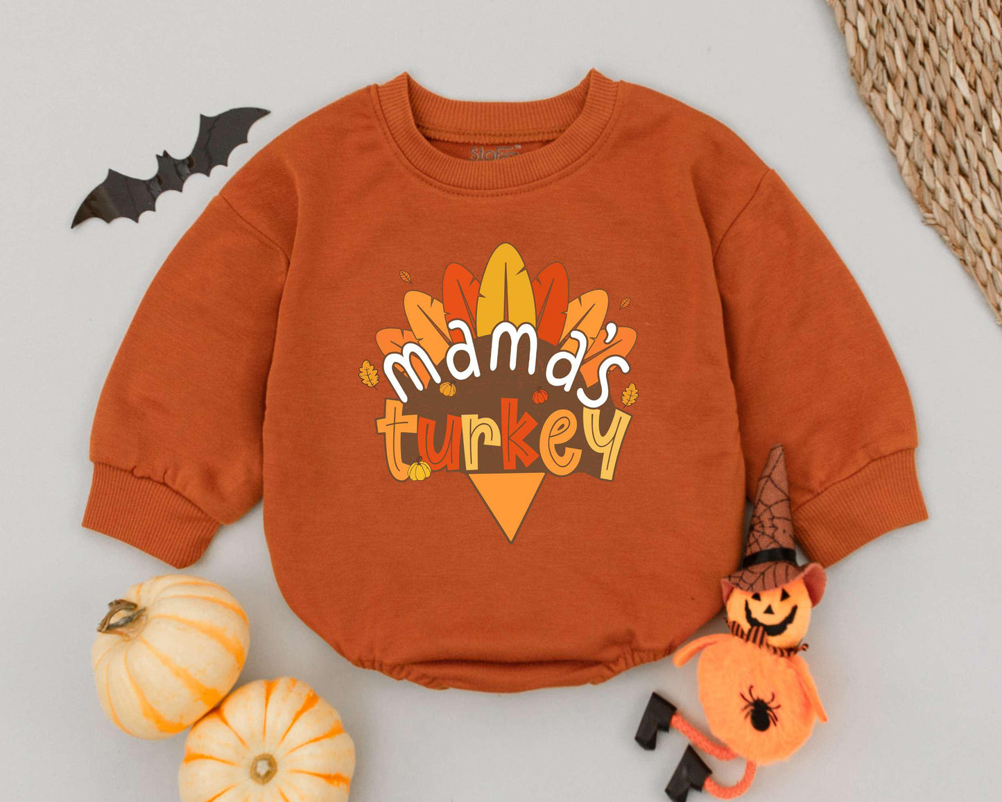 Thanksgiving Turkey Outfit - Cute Romper & Sweatshirt for Toddlers