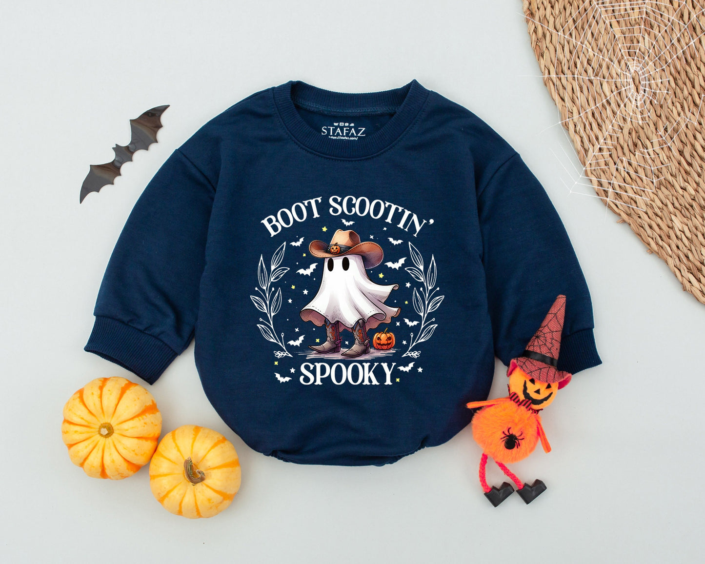 Spooky Cowboy Baby Romper: Western Halloween Outfit & Costume
