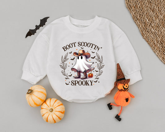 Spooky Cowboy Baby Romper: Western Halloween Outfit & Costume