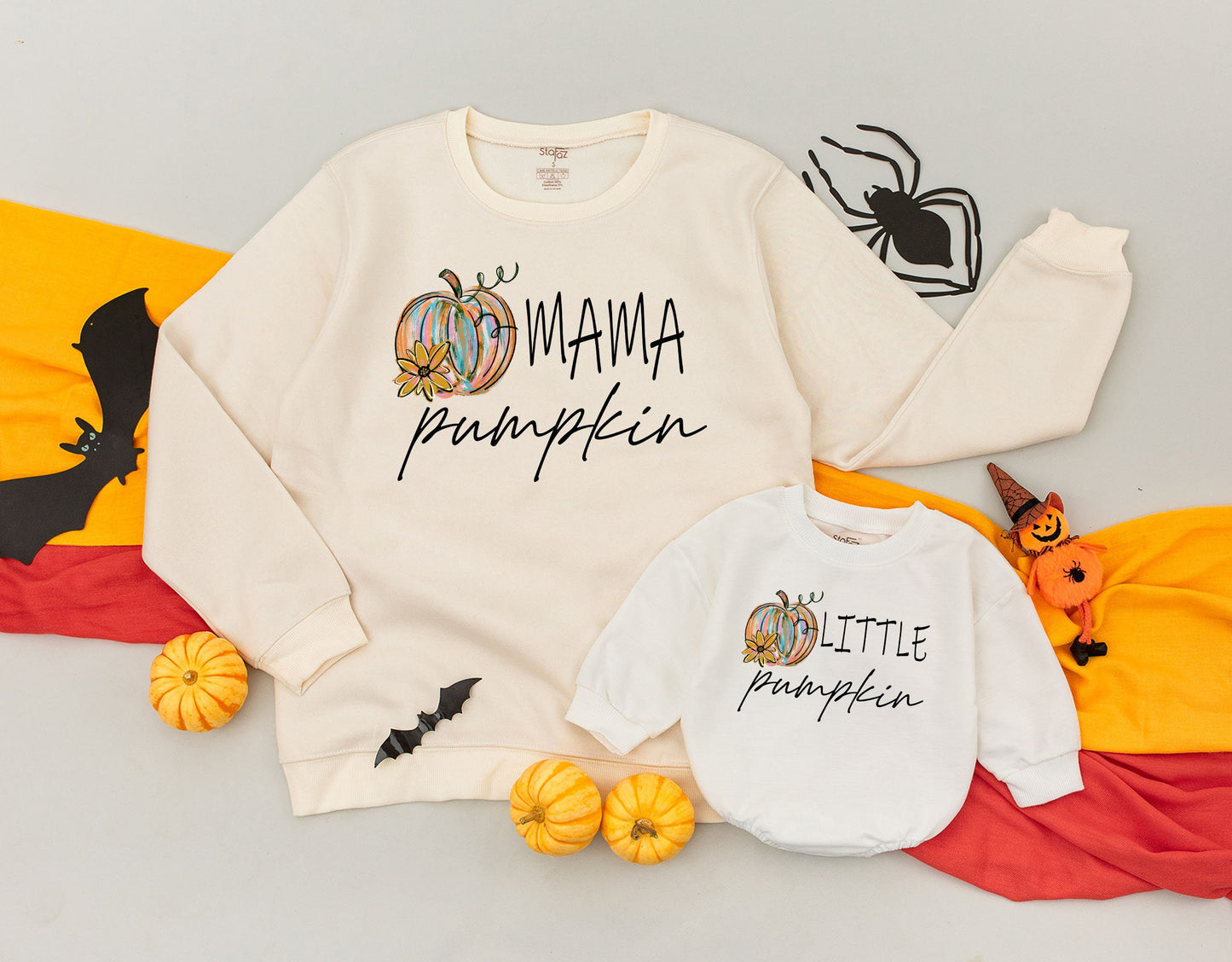 Retro Pumpkin Family Sweatshirts - Matching Fall Outfits for All