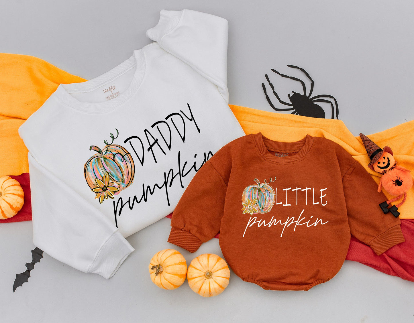 Retro Pumpkin Family Sweatshirts - Matching Fall Outfits for All