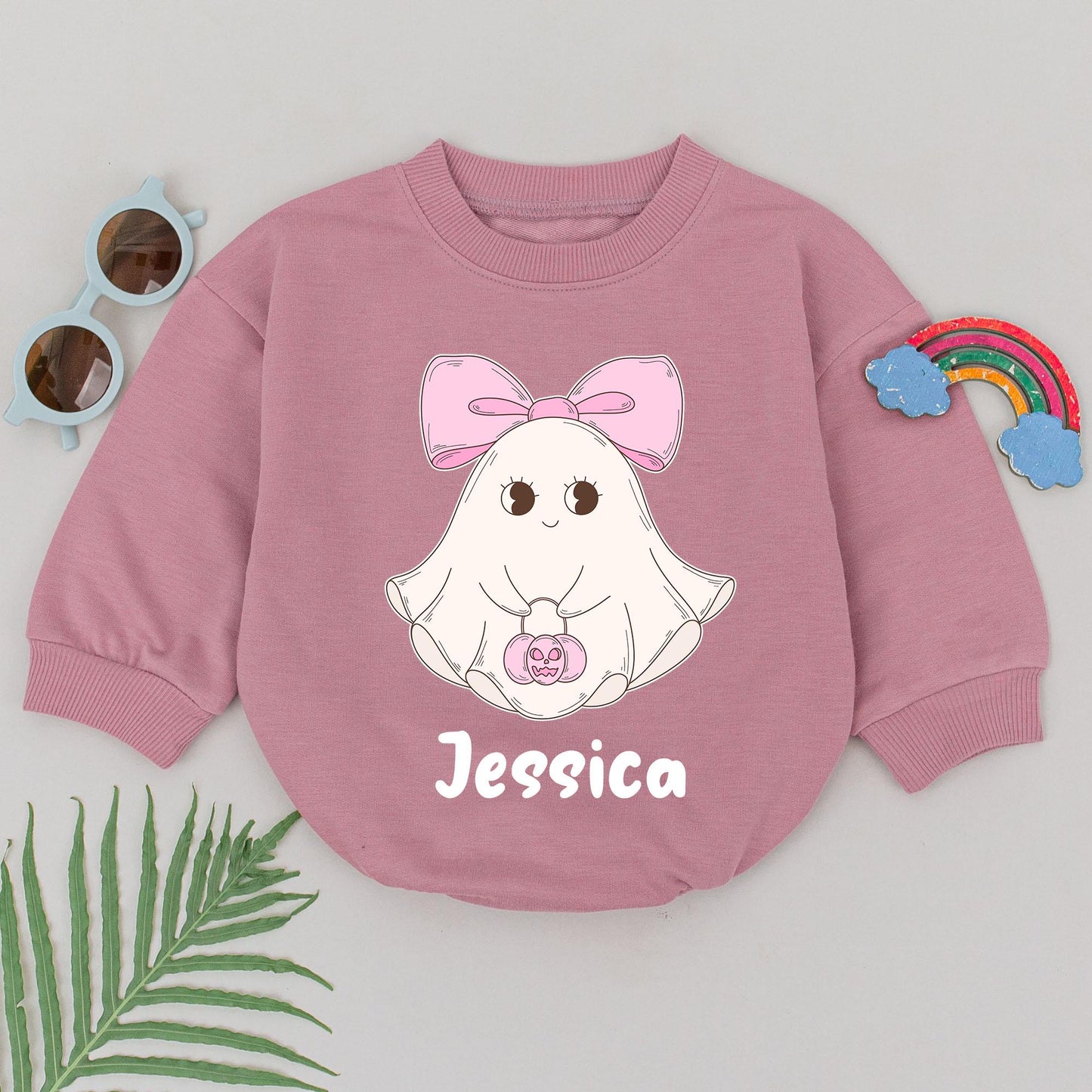 Cute & Spooky Baby Romper: Personalized Little Boo Halloween Outfit