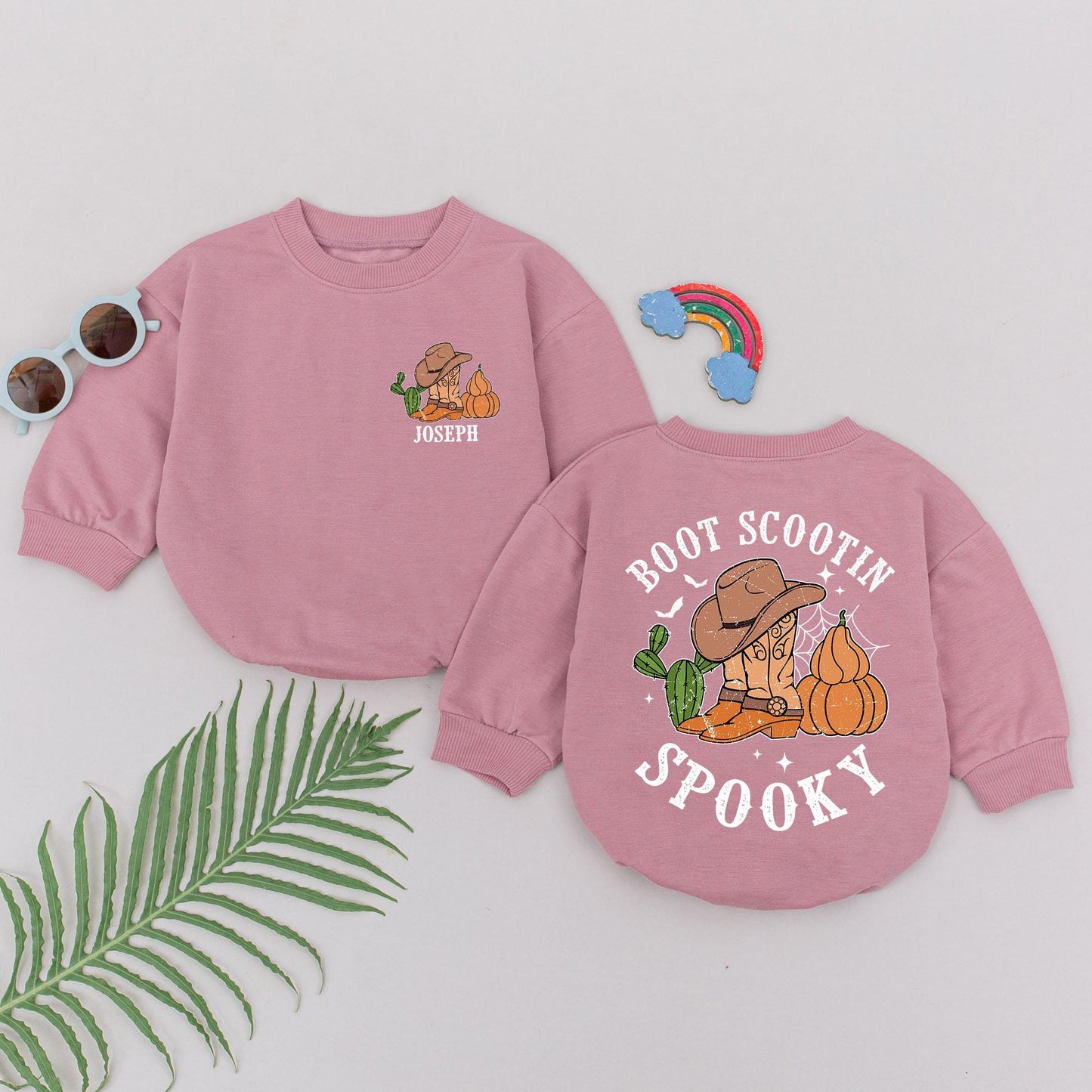Spooky Boot Scootin' Baby Romper – Western Halloween Outfit