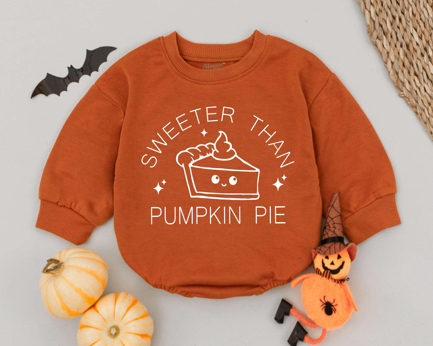 Sweeter Than Pumpkin Pie Baby Halloween Romper & Toddler Outfit