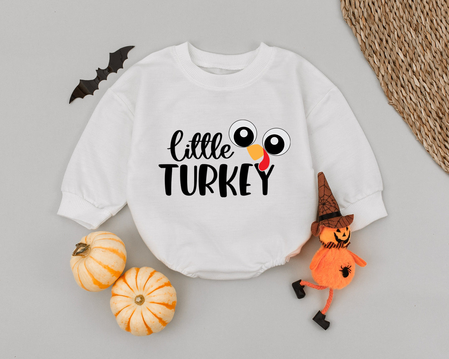 Turkey Baby Romper - First Thanksgiving Outfit - Fall Toddler Bodysuit