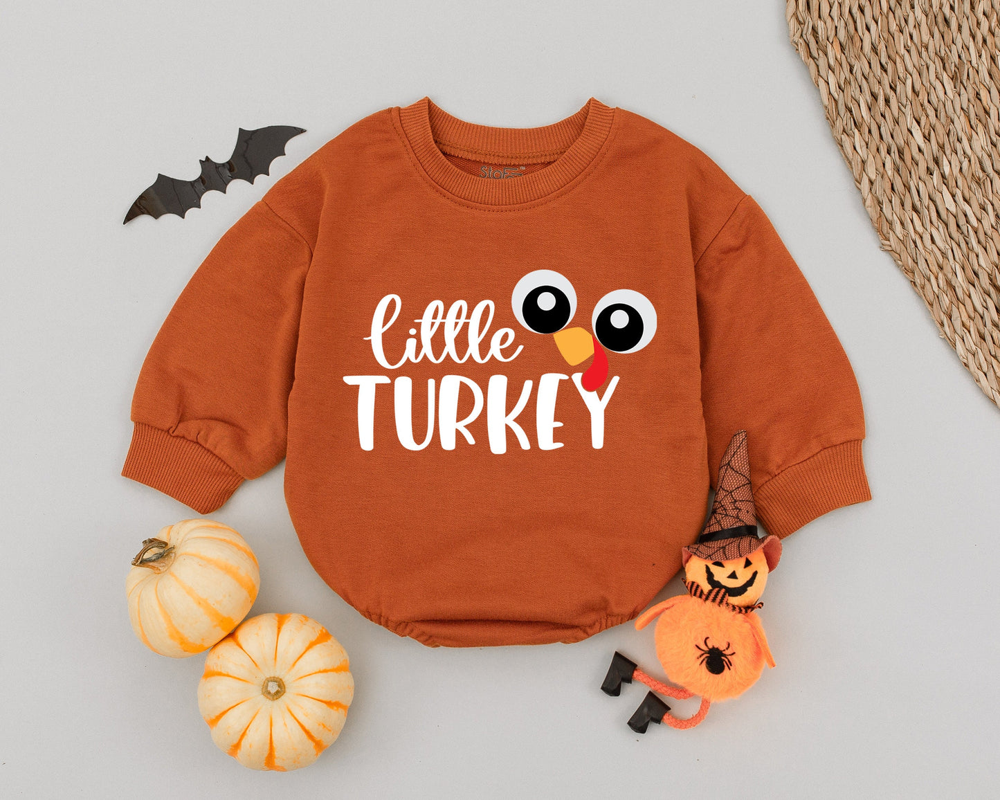 Turkey Baby Romper - First Thanksgiving Outfit - Fall Toddler Bodysuit