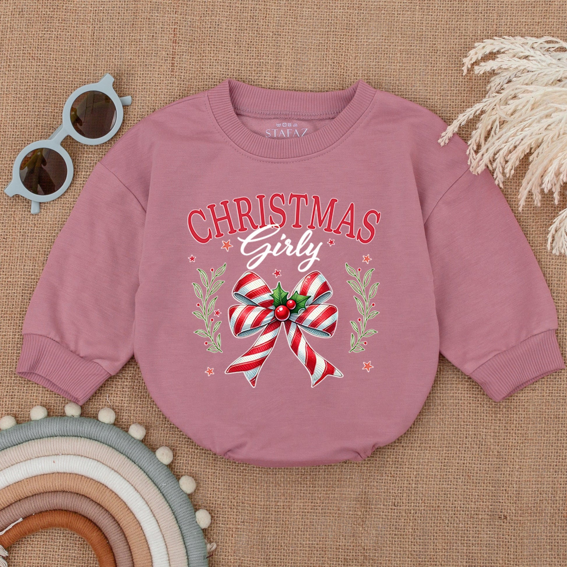 Baby's First Christmas Bodysuit, Santa Romper, Holiday Baby Outfit