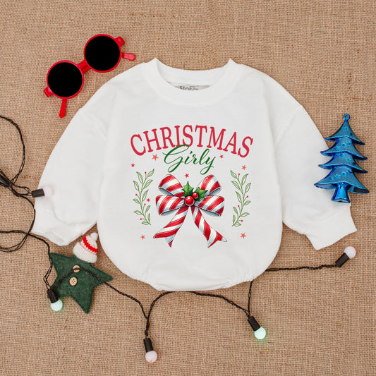 Baby's First Christmas Bodysuit, Santa Romper, Holiday Baby Outfit