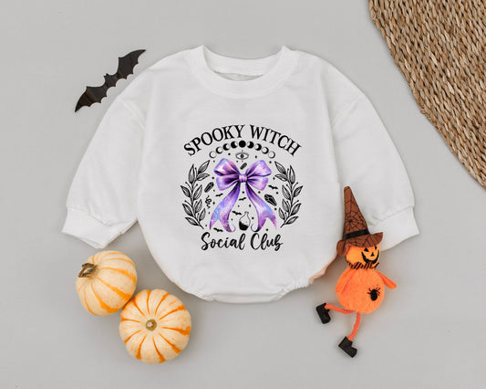 Girly Witchy Baby Romper: First Halloween Outfit & Spooky Fun