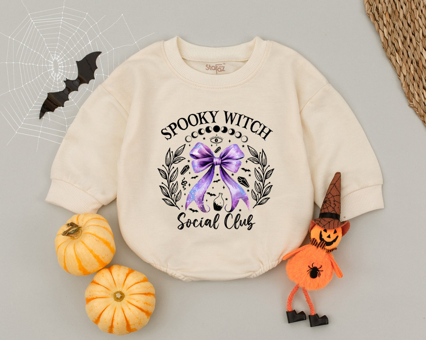 Girly Witchy Baby Romper: First Halloween Outfit & Spooky Fun