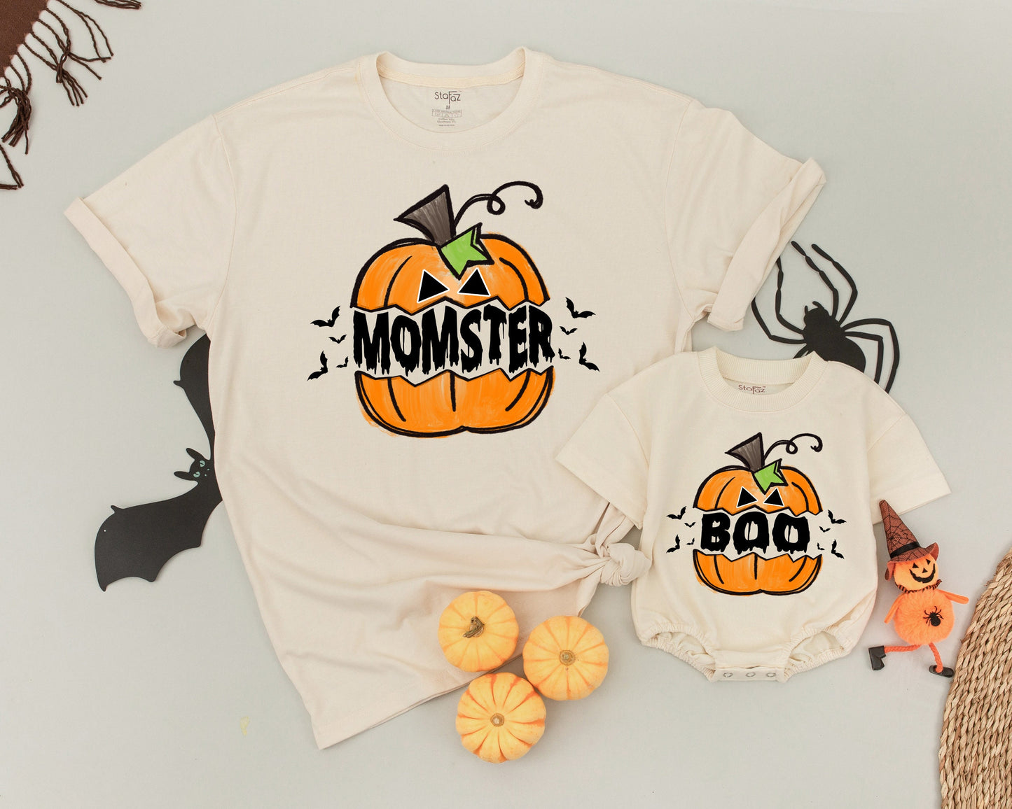 Dadcula Momster Halloween Matching Family Shirts Vintage Pumpkin Birthday Outfit Fall Costume Black Bats Design Boo Spooky Season One Spooky Dude Outfit 134c
