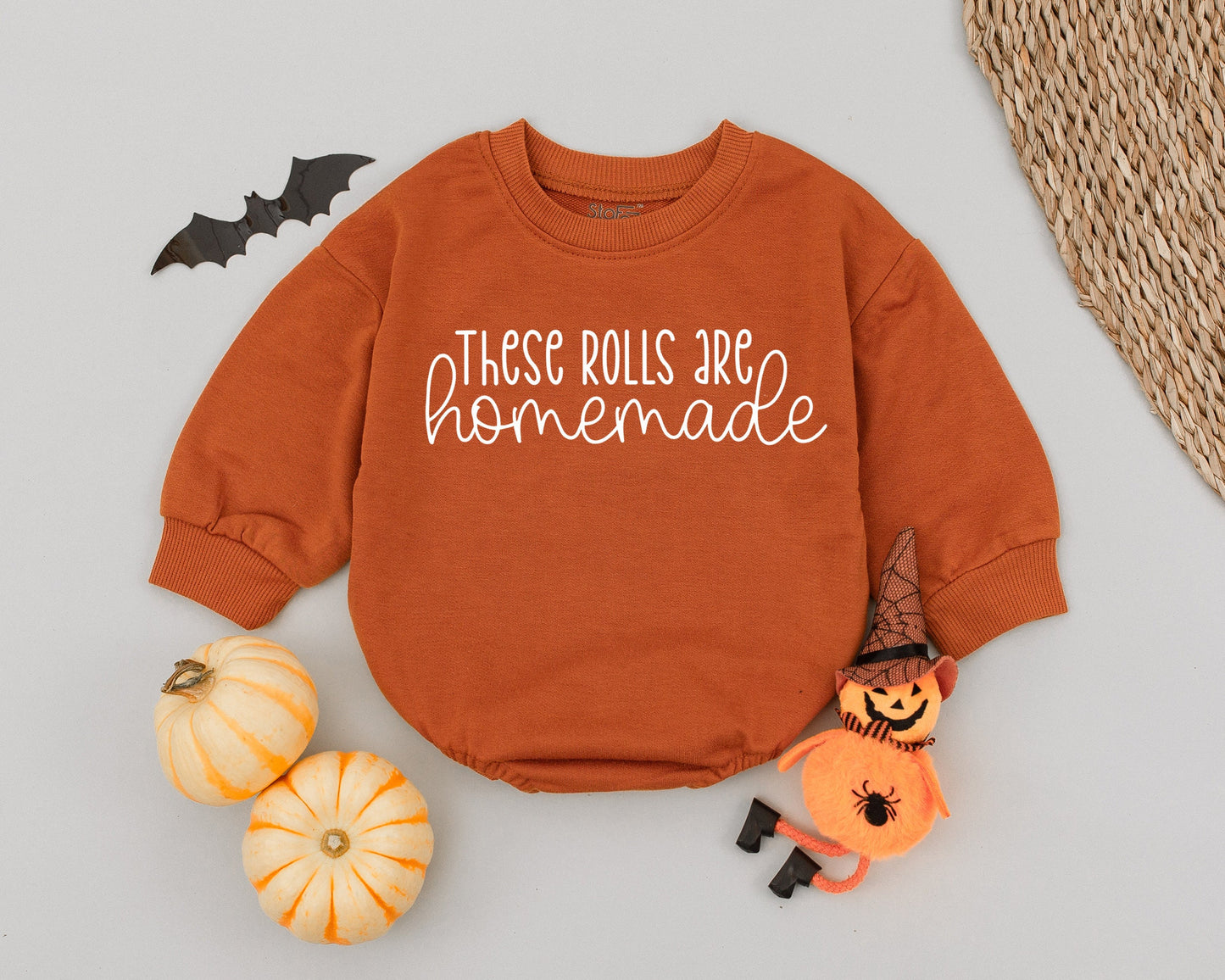 Homemade Rolls Baby Romper Thanksgiving Outfit Newborn Fall Clothes 1st Birthday Toddler Boy Girl Funny Gobble Gobble Gift