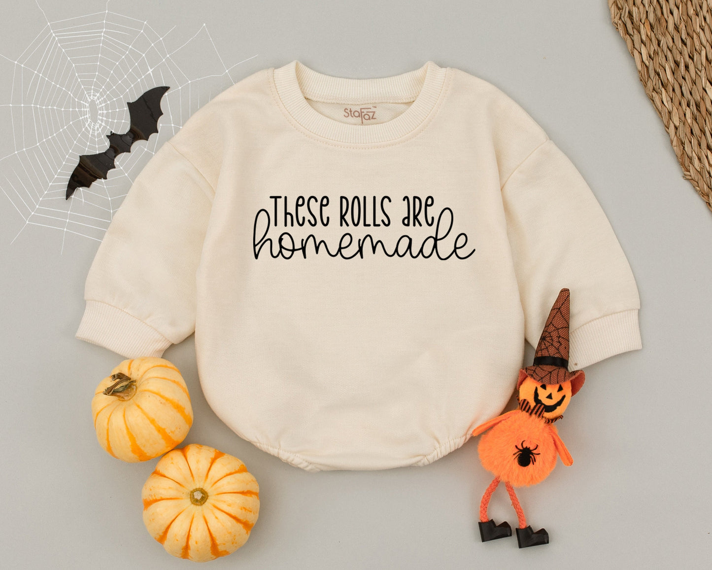 Homemade Rolls Baby Romper Thanksgiving Outfit Newborn Fall Clothes 1st Birthday Toddler Boy Girl Funny Gobble Gobble Gift