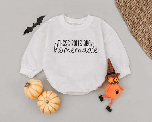 Homemade Rolls Baby Romper Thanksgiving Outfit Newborn Fall Clothes 1st Birthday Toddler Boy Girl Funny Gobble Gobble Gift