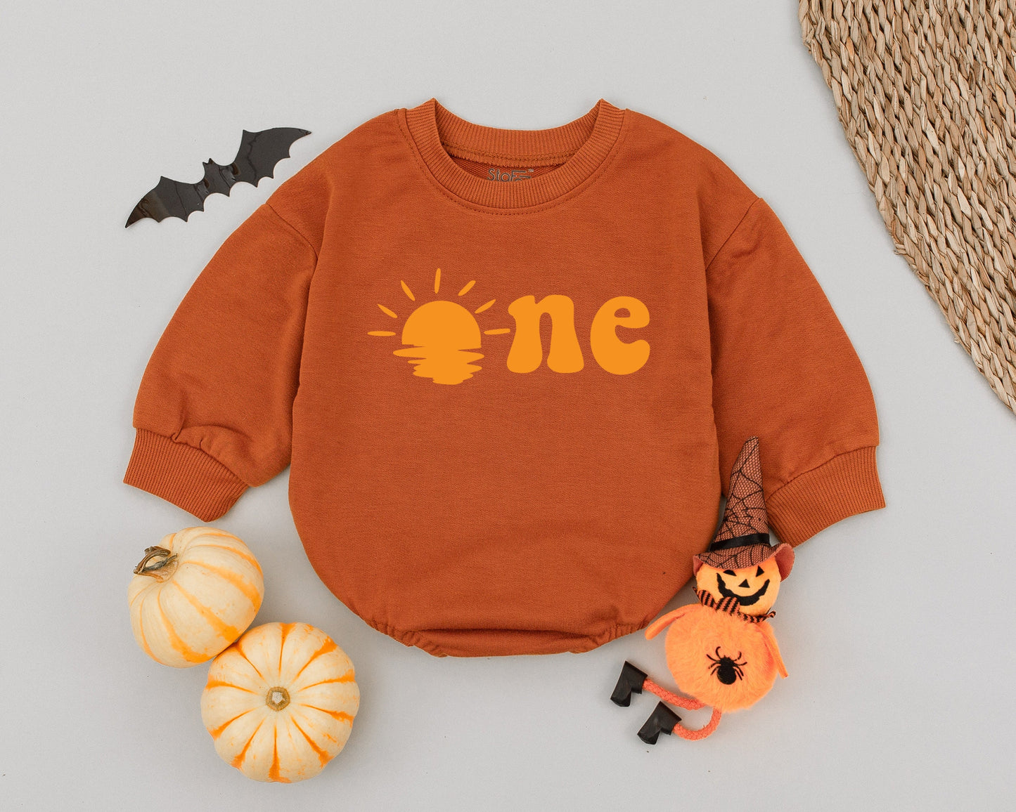 First Birthday Baby Bodysuit: Sun-Themed Bubble Romper Outfit