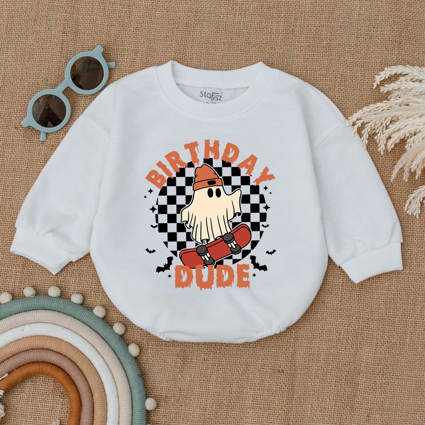 First Halloween Bubble Romper: Gender Neutral Baby Halloween Outfit