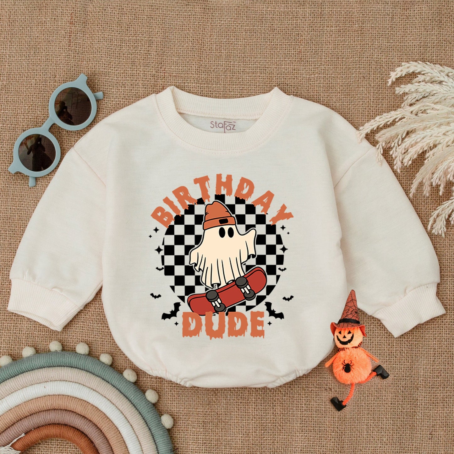 First Halloween Bubble Romper: Gender Neutral Baby Halloween Outfit