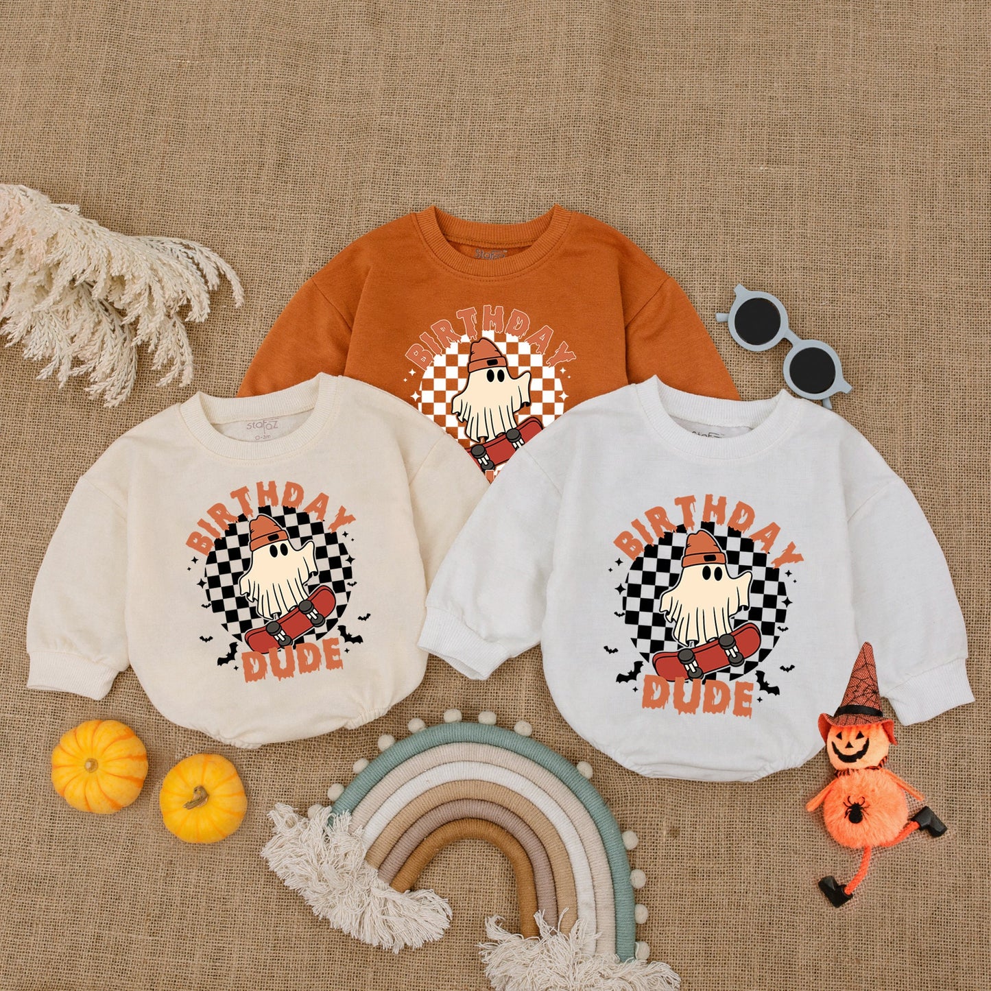 First Halloween Bubble Romper: Gender Neutral Baby Halloween Outfit