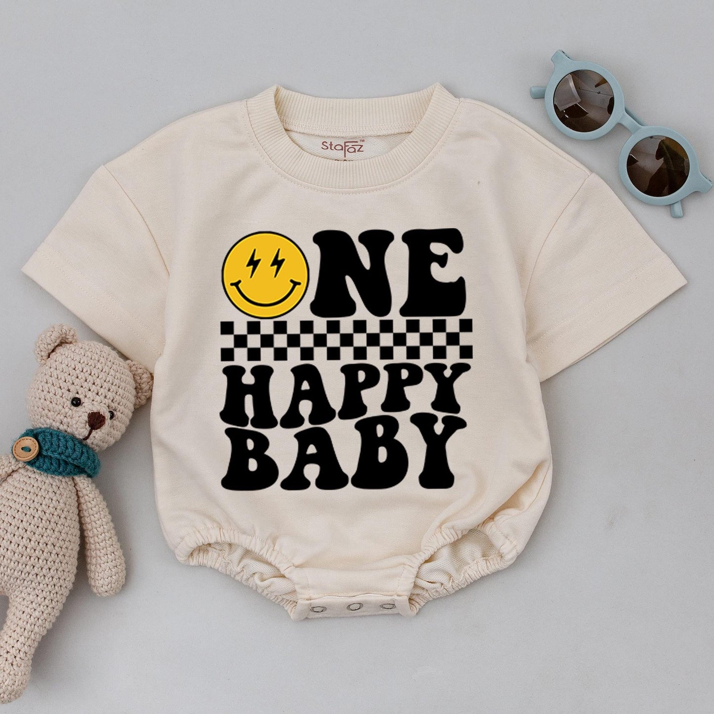 Retro Smiley 1st Birthday Shirt Set – Family Matching Outfits
