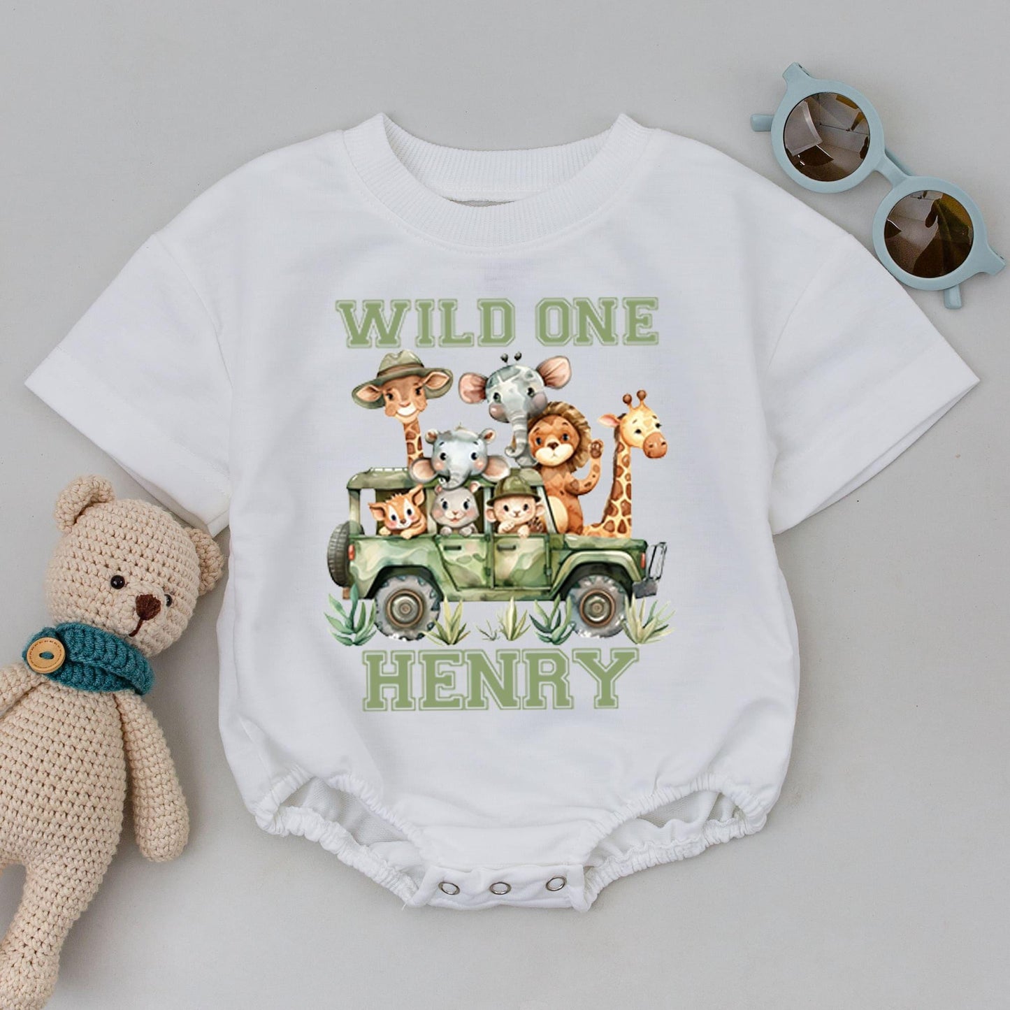 Matching Wild One Safari Birthday Shirts for Family - Custom 1st Birthday Zoo Animal Outfit - Mommy & Me Shirts