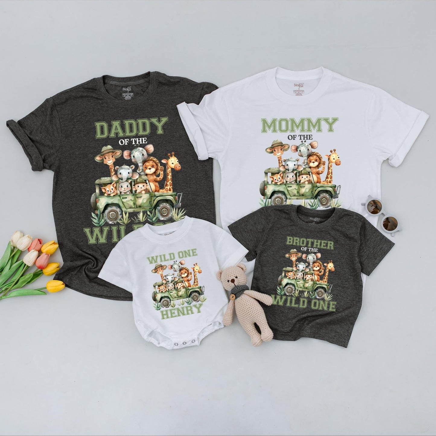 Safari Birthday Family Shirts: 1st Birthday Jungle & Zoo Outfits
