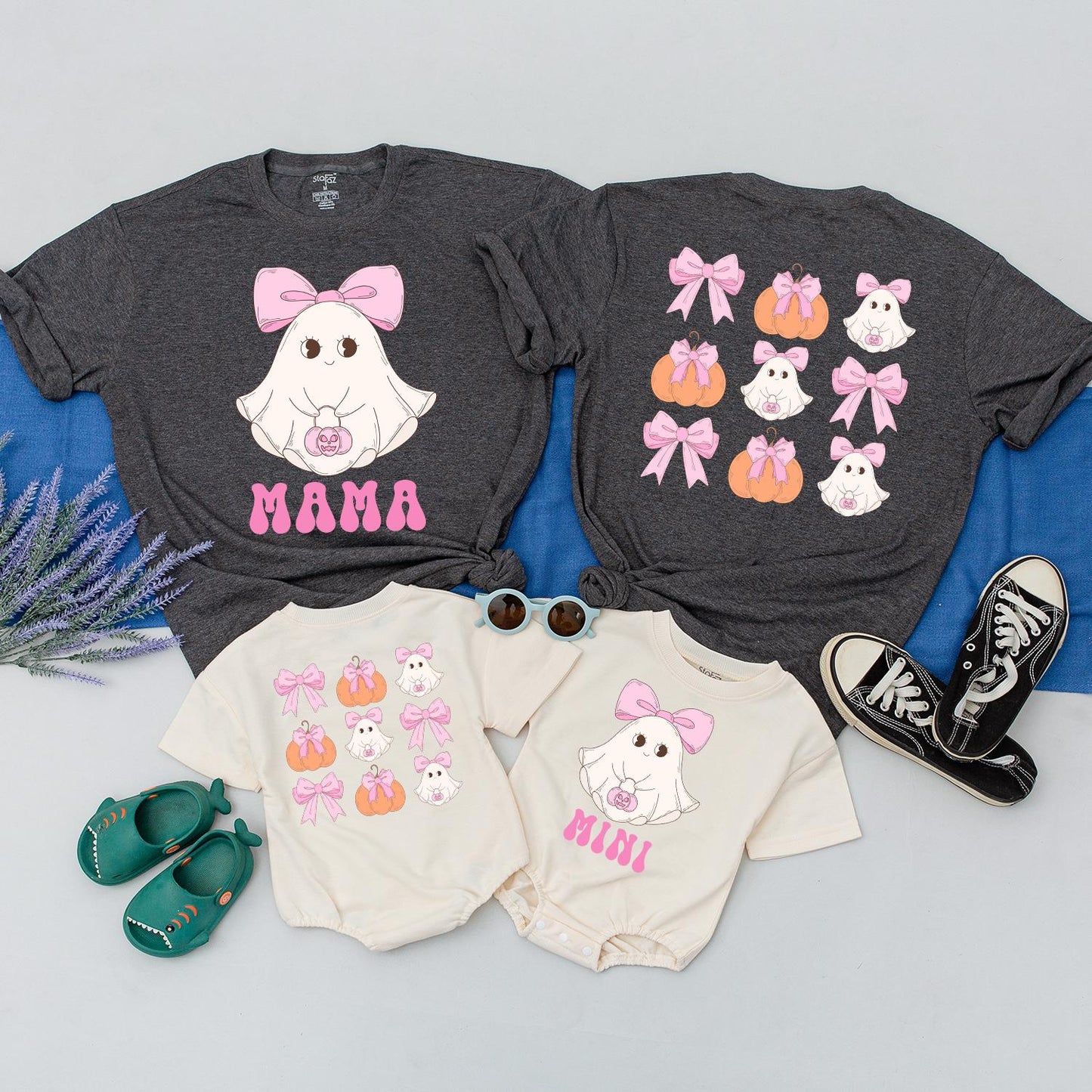 "Mama and Me Ghost Tees - Cute Halloween Matching Outfits"