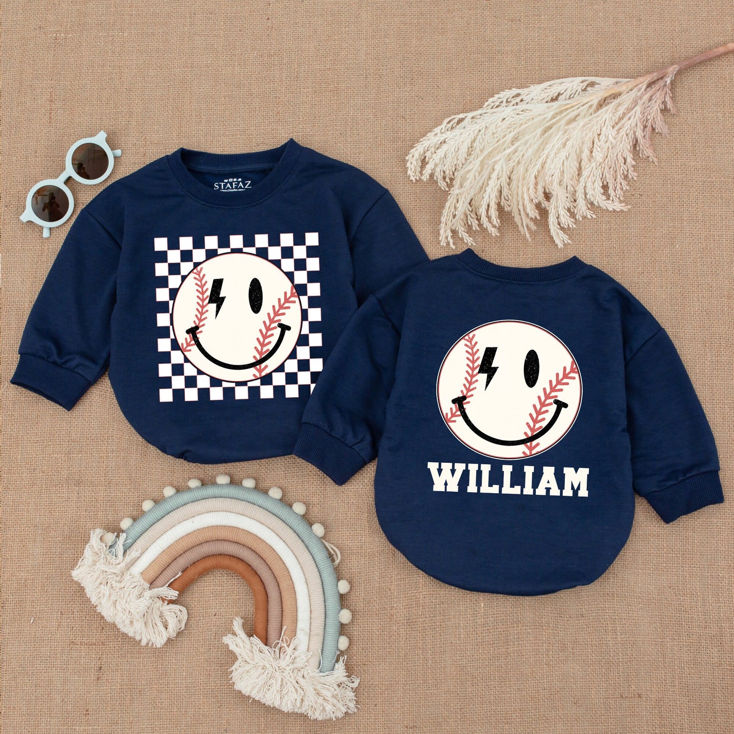 Baseball Smile Romper for Babies - Perfect Game Day Outfit