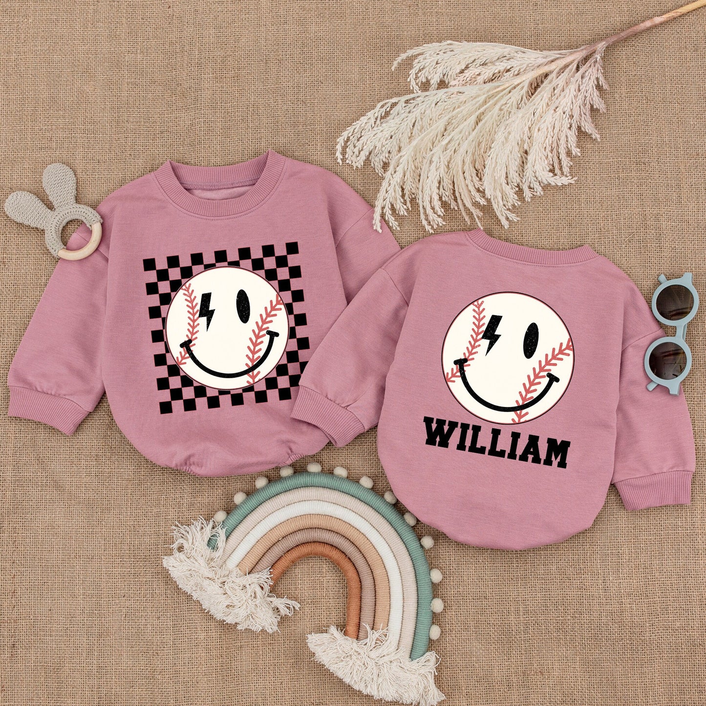Baseball Smile Romper for Babies - Perfect Game Day Outfit