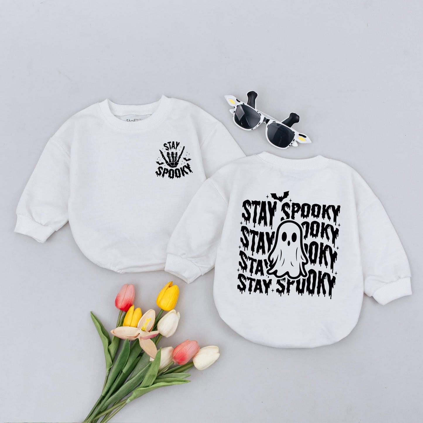 Stay Spooky Ghost Baby Romper, My First Halloween Bodysuit, Cute Infant Halloween Outfit, Soft Cotton Fall Baby Clothes & Photoshoot Ready Gift