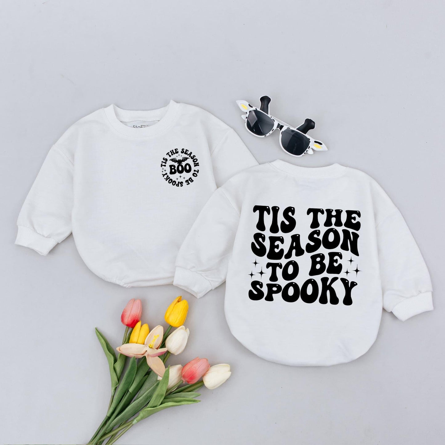 First Halloween Ghost Romper Bodysuit - Cute Baby Fall Outfit