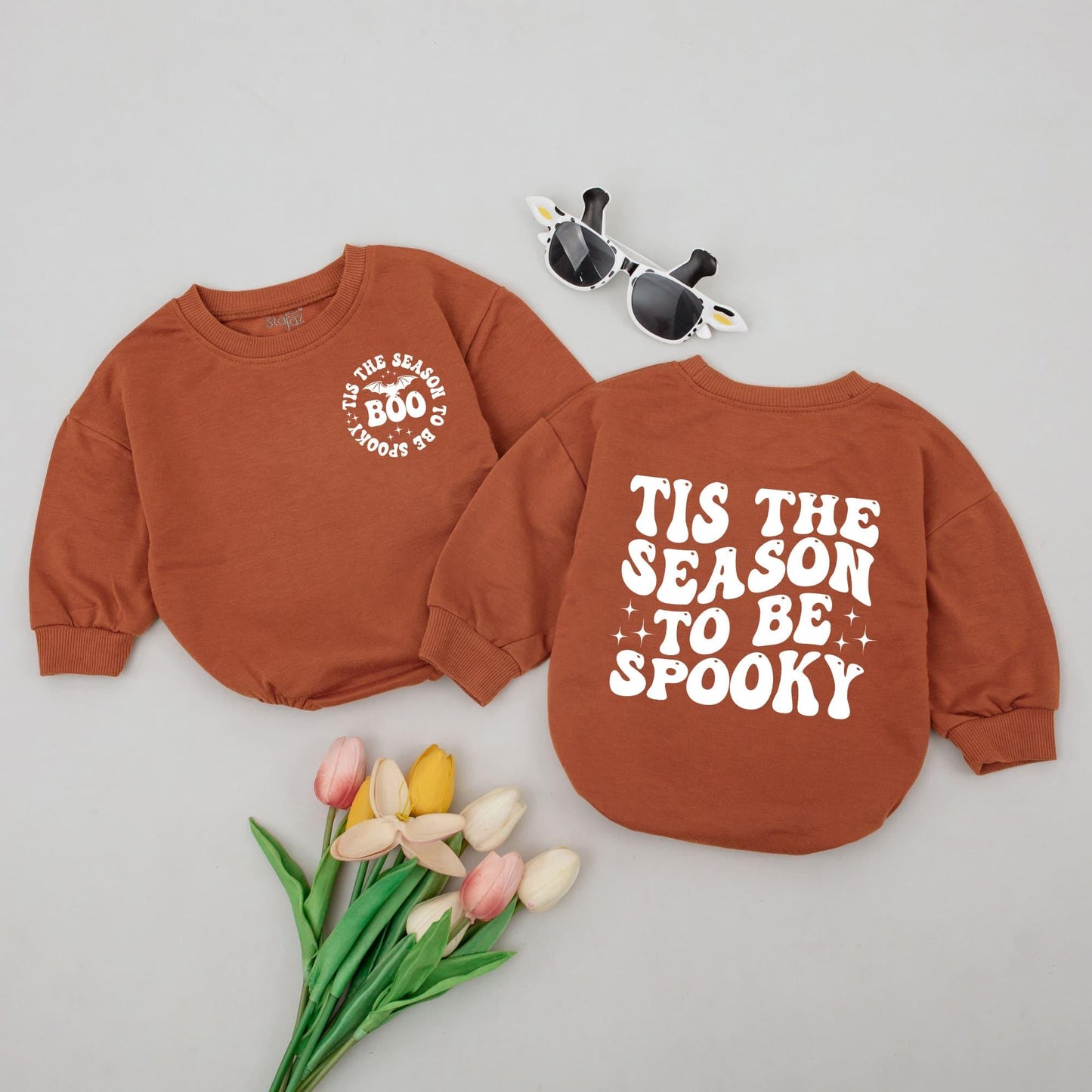 First Halloween Ghost Romper Bodysuit - Cute Baby Fall Outfit