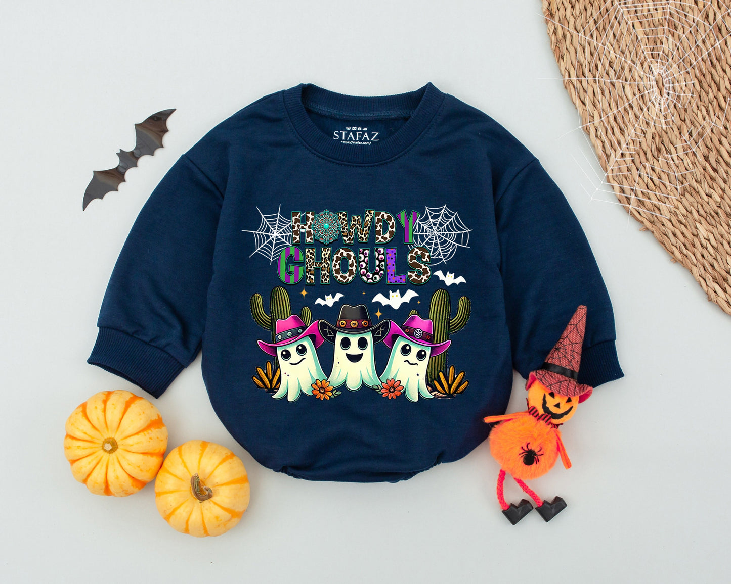 Ghostly Cowboy Baby Romper: First Halloween Country Outfit