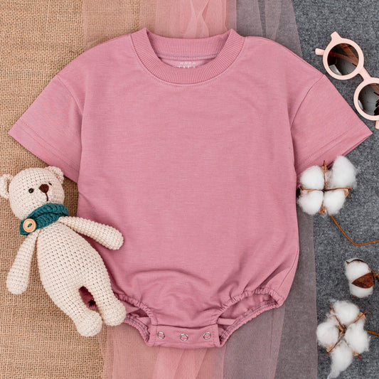 Custom Design Baby Romper: Personalized Cotton Newborn Gift for Baby Shower, Modern Text Bodysuit, Gender Neutral Bubble Romper, Short Sleeve Outfit (139 chars)